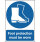 Safety Sign Foot Protection Must be Worn A4 PVC MA01450R