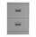 TC Steel 2 Drawer Filing Cabinet Grey