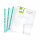 Q-Connect Delux Punched Pocket Top Opening Green Strip A4 Clear (Pack of 100) KF01121