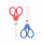 Q-Connect Ergonomic All Purpose Scissors 130mm Stainless Steel Blades Red or Blue Handle CKF01229