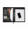 Monolith Leather Look Conference Folder with A4 Pad and Calculator Black 2914