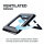 Stand with Airflow Arrows Fellowes I-Spire Series Quick Lift Adjustable Laptop Stand - Ergonomic - Foldable - Black - Fits Up to 17” Laptops 8212001