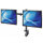 Manhattan TV & Monitor Mount, Desk, Full Motion, 2 Screens, Screen Sizes: 10-27", Black, Clamp Assembly, Dual Screen, VESA 75x75 to 100x100mm, Max 8kg (each), Lifetime Warranty