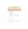 Office Rectangular Desk With Steel Double Upright Cantilever Frame 1200X800 Canadian Oak/White