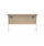 Office Rectangular Desk With Steel Double Upright Cantilever Frame 1200X800 Canadian Oak/White