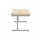 Office Rectangular Desk With Steel Single Upright Cantilever Frame 1200X800 Canadian Oak/Silver