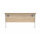 Office Rectangular Desk With Steel Double Upright Cantilever Frame 1400X600 Canadian Oak/White