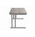 Office Rectangular Desk With Steel Double Upright Cantilever Frame 1400X800 Alaskan Grey Oak/Silver