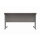 Office Rectangular Desk With Steel Double Upright Cantilever Frame 1400X800 Alaskan Grey Oak/Silver