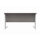 Office Rectangular Desk With Steel Double Upright Cantilever Frame 1400X800 Alaskan Grey Oak&#47;White