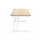 Office Rectangular Desk With Steel Double Upright Cantilever Frame 1400X800 Canadian Oak/White