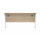 Office Rectangular Desk With Steel Double Upright Cantilever Frame 1400X800 Canadian Oak/White