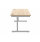 Office Rectangular Desk With Steel Single Upright Cantilever Frame 1400X800 Canadian Oak/Silver