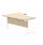 Office Right Hand Corner Desk With Steel Single Upright Cantilever Frame 1600X1200 Canadian Oak/White