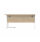 Office Right Hand Corner Desk With Steel Single Upright Cantilever Frame 1600X1200 Canadian Oak/White
