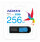 ADATA UV128 USB flash drive 256 GB USB Type-A 3.2 Gen 1 (3.1 Gen 1) Black, Blue