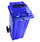 Confidential Waste Wheelie Bin 120 Litre with Slot and Lid Lock Blue 377884 124535 Additional Image 1