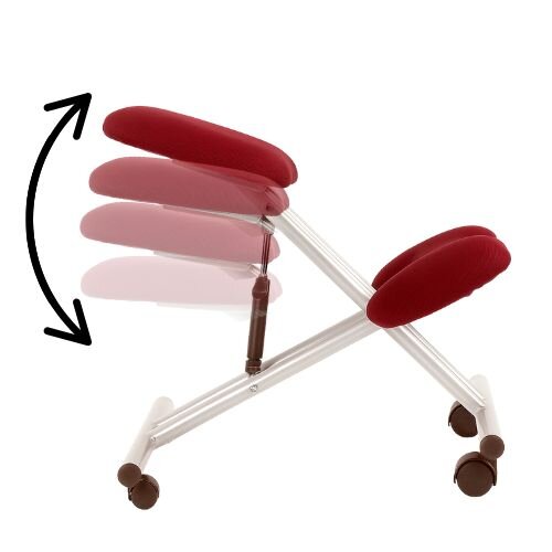 movement - Ergonomic Posture Kneeling Chair Stool Silver Frame Chilli Red