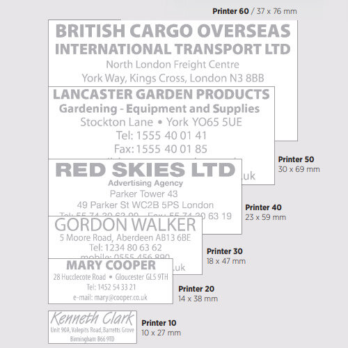 COLOP Printer 40 Custom Text Pre-Inked Rubber Stamp Black Ink Black Handle - COLOP self-inking plastics stamp - rectangular - 23 x 59 mm for 6 lines - reliable and comfortable use Additional Image 4