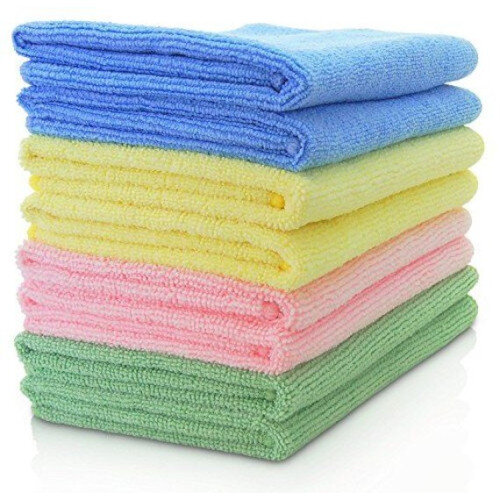 Green Microfibre Cleaning Cloths Pack of 10