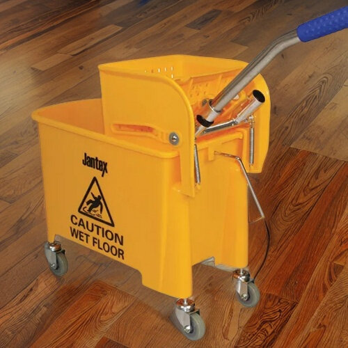 Jantex Kentucky Mop Bucket and Wringer 20Ltr Yellow Additional Image 2