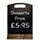 Olympia Freestanding Table Top Blackboard 225 x 150mm Additional Image 2