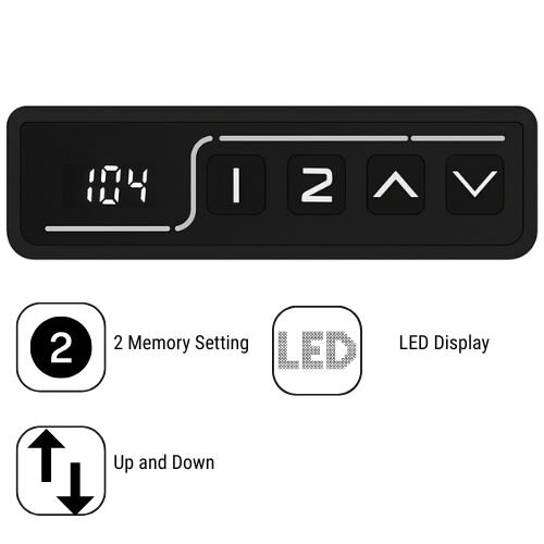 handset Electro Elevate Electric Single Motor Height Adjustable Sit Stand Office Desk W1400xD800 Beech Top White Frame 5 Year Warranty