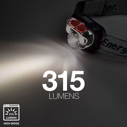 Energizer Vision HD Headlight - 315 Lumens, Includes 3 x AAA Batteries Additional Image 2