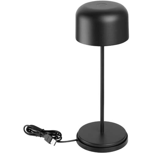 Olympia Siena Table Lamp Round Dome Black 300mm Additional Image 1