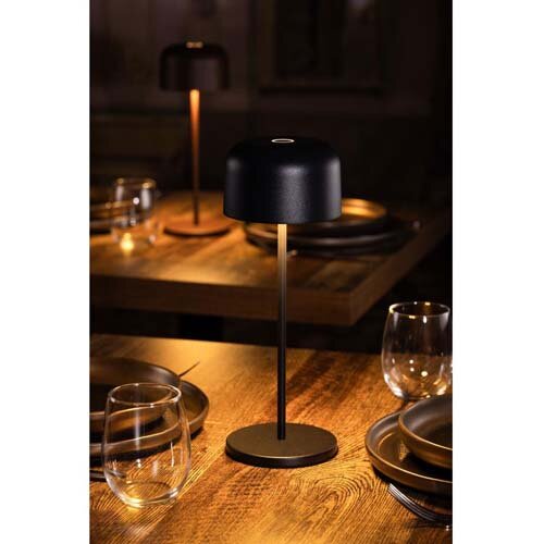 Olympia Siena Table Lamp Round Dome Black 300mm Additional Image 6