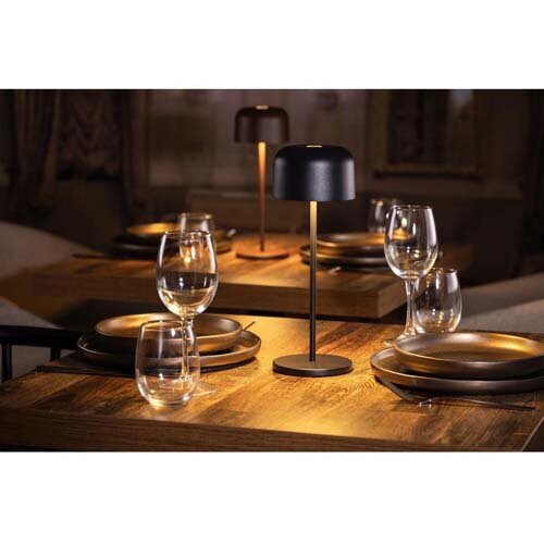 Olympia Siena Table Lamp Round Dome Black 300mm Additional Image 7