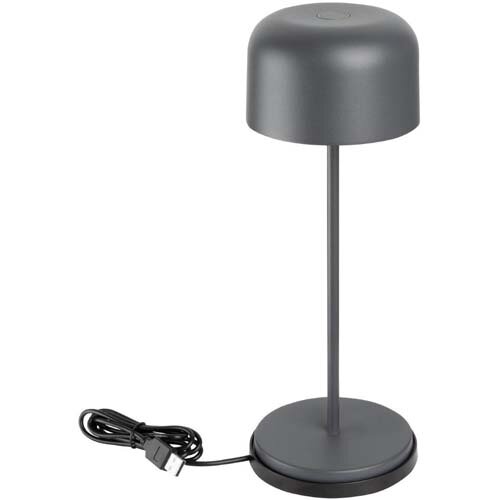 Olympia Siena Table Lamp Round Dome Grey 300mm Additional Image 1