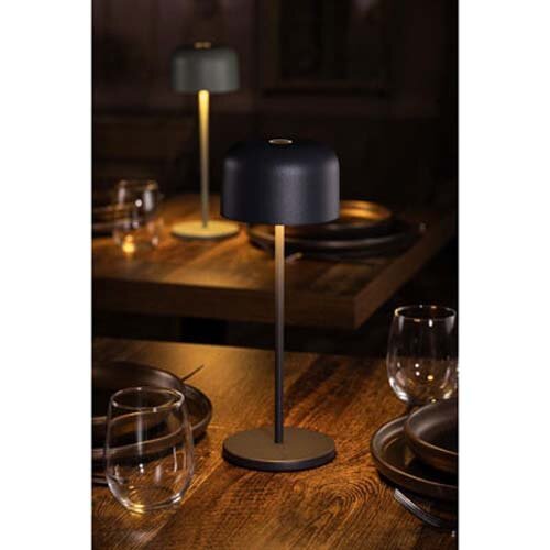 Olympia Siena Table Lamp Round Dome Grey 300mm Additional Image 6