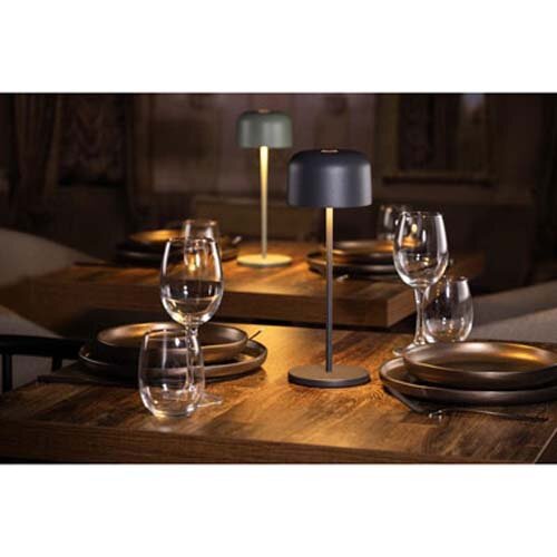 Olympia Siena Table Lamp Round Dome Grey 300mm Additional Image 7