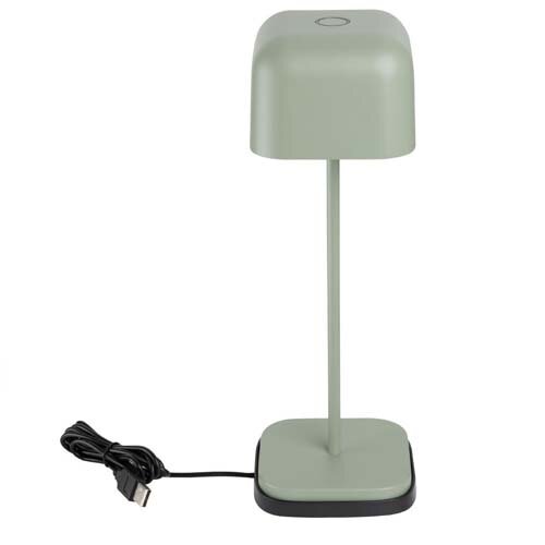 Olympia Lucca Table Lamp Squared Dome Sage 300mm Additional Image 1