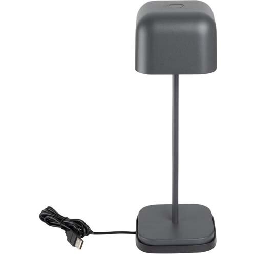 Olympia Lucca Table Lamp Squared Dome Grey 300mm Additional Image 1
