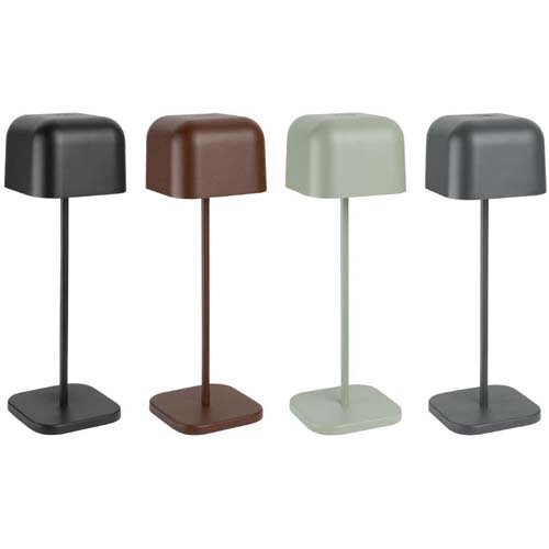 Olympia Lucca Table Lamp Squared Dome Grey 300mm Additional Image 5