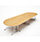Folding Table Semi Circular Chrome Legs 25mm Top W1500xD750xH725mm Beech Morph Fold: In Modular Meeting Table Formation