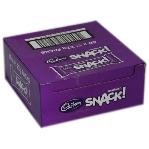 Cadbury Snack Sandwich Chocolate Snack Bars 22g (Pack of 60) MZ658470 Additional Image 1