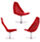 THUNDER Designer Lounge Chairs Red
