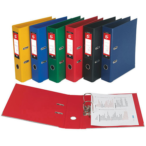 5 Star Office Lever Arch File Polypropylene Capacity 70mm Foolscap Royal Blue Pack of 10