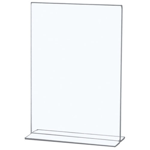 5 Star Office A4 Portrait Freestanding Sign Holder, Clear - Perfect for Offices, Receptions, and Waiting Areas