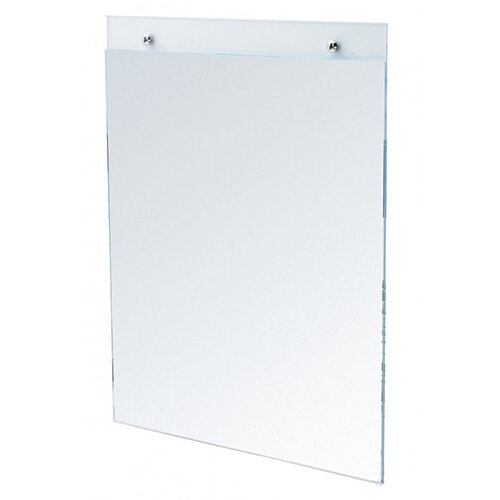 Office Sign Holder Acrylic Wall Display Portrait A4 Clear 5 Star. Ideal For Home Offices, Businesses Or General Information Displays.