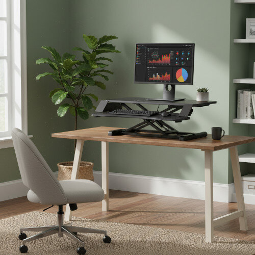 Fellowes Corsivo Sit Stand Workstation Black 8091001
