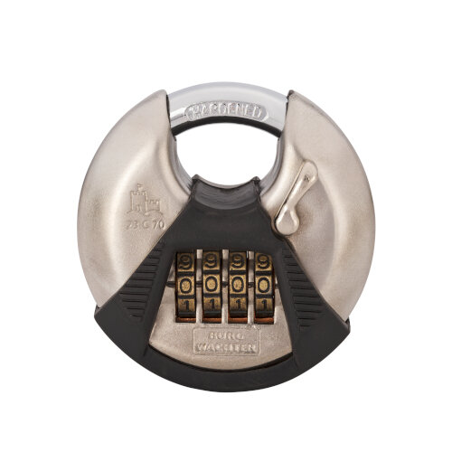 Burg Wachter  CPL170B Combination Padlock 70mm Solid Brass Combination Disc 4 Dials