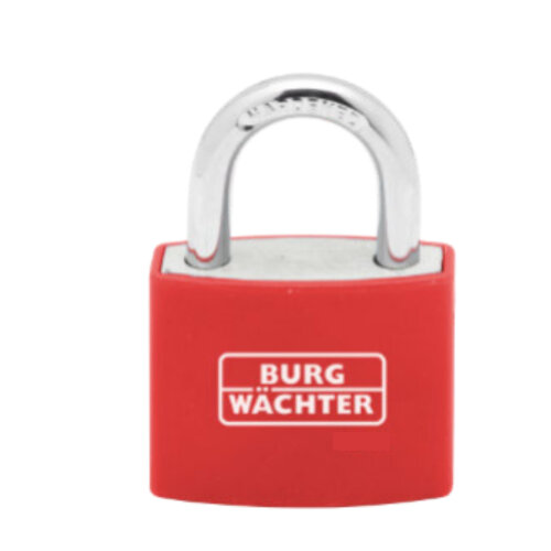 Burg Wachter APL222P Aluminium Padlock 20mm Standard Shackle Assorted Colours, Which May Vary, Red or Blue