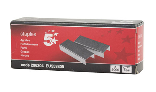 26/6 Staples Pack 5000 5 Star