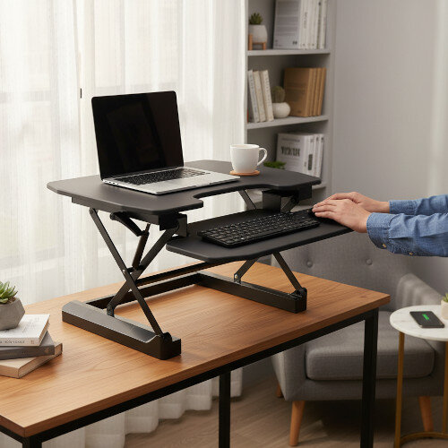 Contour Ergonomics Sit-Standing Desk Black CE04633