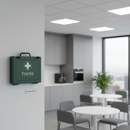 HSA Workplace & Home Safety First Aid Kit 1-10 Person in Standard Wall Mountable Box - HS1A Compliant with Irish Health & Safety Authority Standards