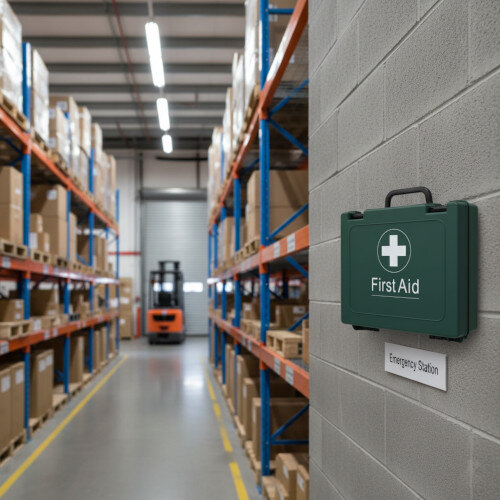 HSA Workplace & Home Safety First Aid Kit 26-50 Person in Wall Mountable Standard Box - HS3A Compliant with Irish Health & Safety Authority Standards